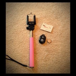 NWOT Pink Handle Selfie Stick