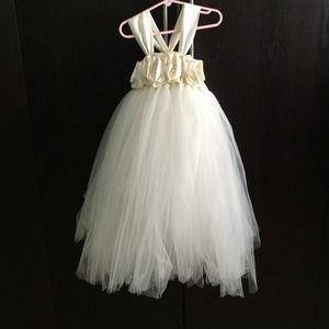 Ivory, flower girl tutu dress