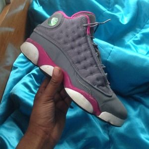 Pink & grey Jorddan 13's