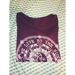 Sun & Moon Burgundy Top