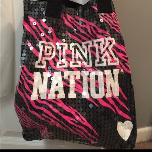 Pink Nation Sequin Zebra Bag