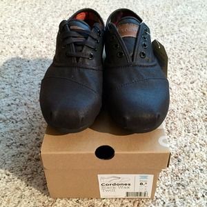 Toms Twill Cordones - Black - BRAND NEW men's 8.5