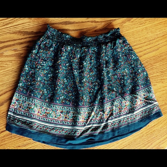 blue floral mini