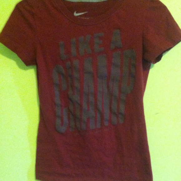 Maroon nike like a champ shirt