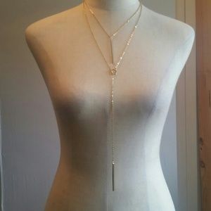 Gold tiered necklace