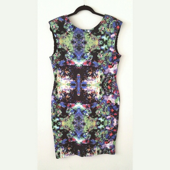H&M Floral Bodycon Dress NWT size L