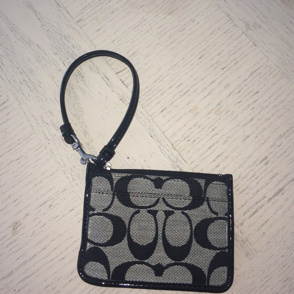 Black coach coin purse