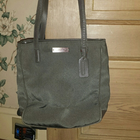 Gray canvas. Coach handbag