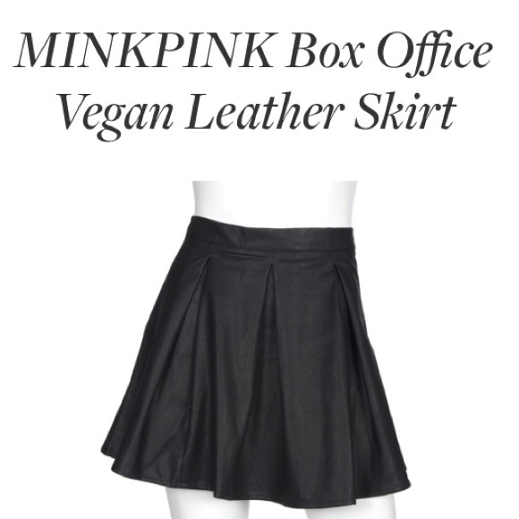 MINKPINK VEGAN LEATHER SKIRT
