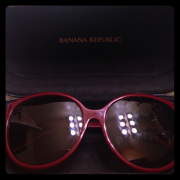 Wine color banana republic sunglasses