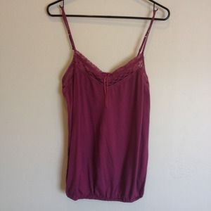 Magenta Lace Trim Cami