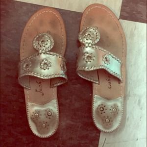 Jack Rogers Platinum Navajo Sandals size 6