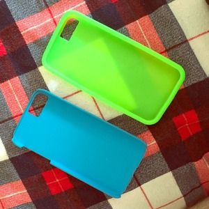 iPhone 5S 2 piece blue and green case