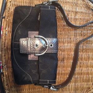 NWOT Authentic Coach Bag Navy with Pewter