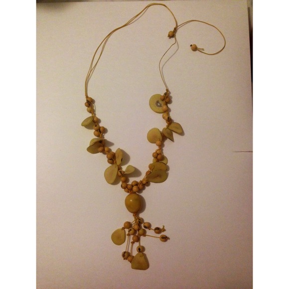 Yellow handmade necklace