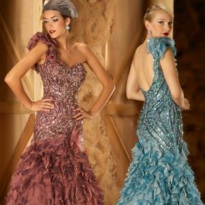 Mac duggal couture prom pageant dress
