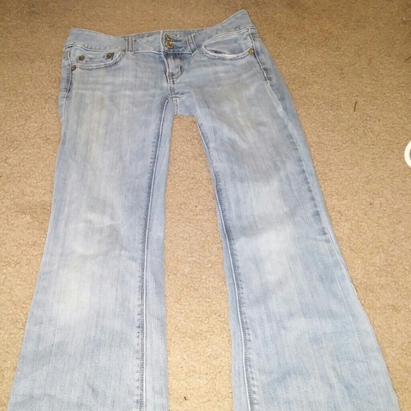 Light wash flare jeans