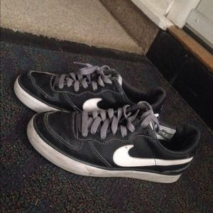 Nike Black and White Street Shoes