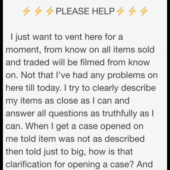 FELLOW POSHERS PLEASE READ