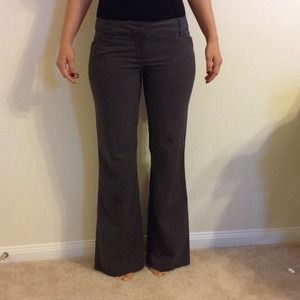 Gray wide leg dress pants