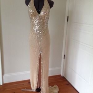 Gown glittery