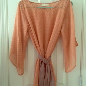 Peach pooka dot shirt