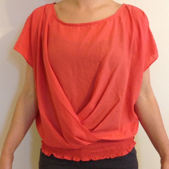 Coral blouse