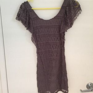 Gray lace dress