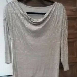 Taupe striped blouse