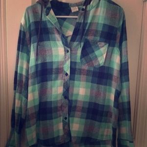 Similes hooded flannel