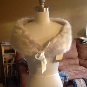 Neiman Marcus Faux Fur shawl