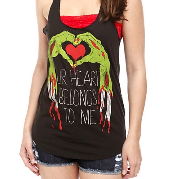 Hot topic zombie love tank