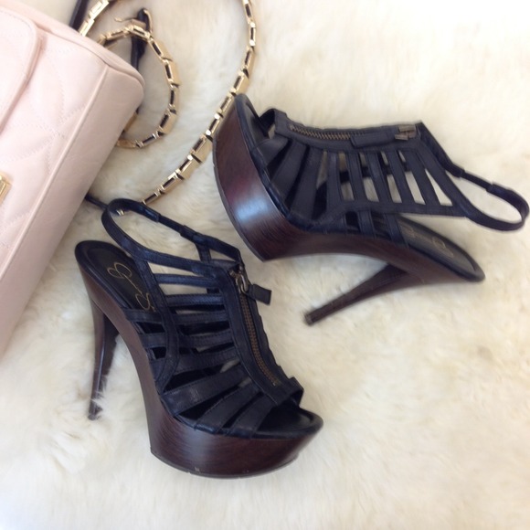 Jessica Simpson Shoes - black caged heels