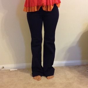 Navy wide leg pants