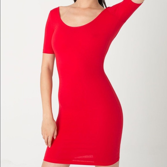 Red American apparel dress