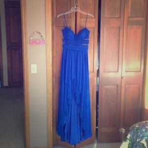 SALE Caché Cobalt Blue Hi-Lo Formal Gown