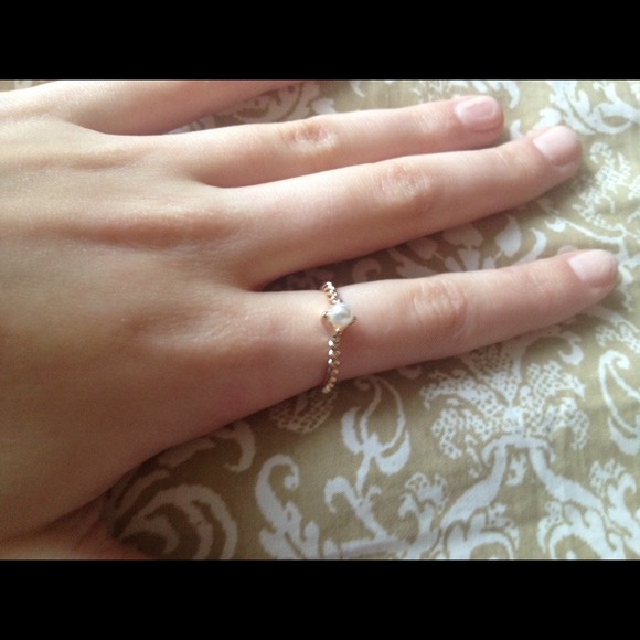 Little Gold And Pearl Ring