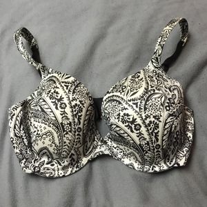 Paisley black and white VS bra