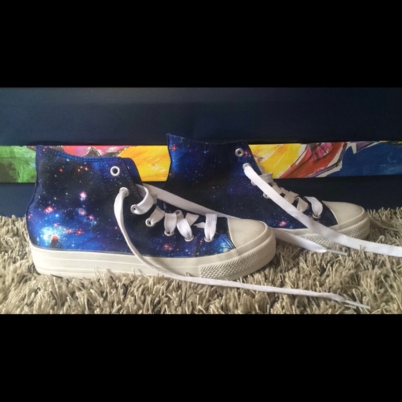 🌌galaxy high top sneakers🌌