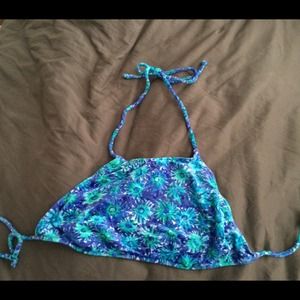 Flower fuzzy swim top