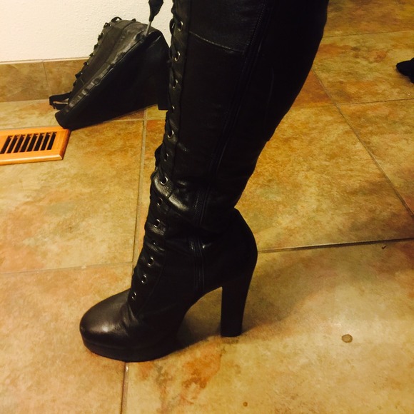 SOLD locally- lace up boots