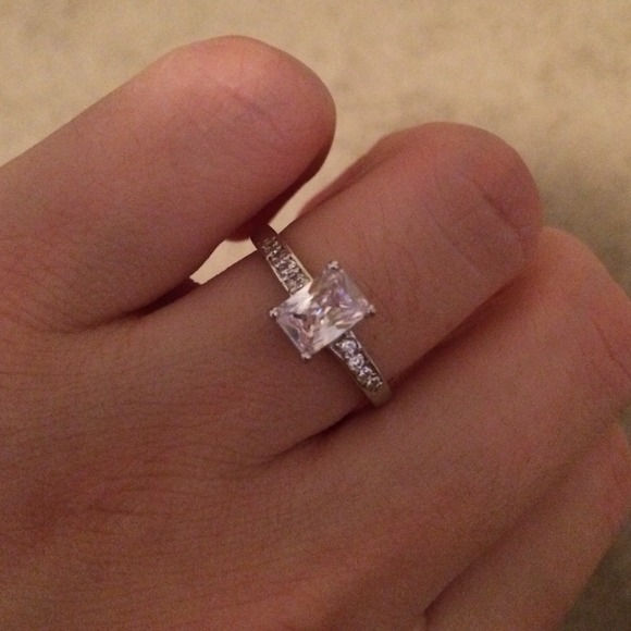 Jewelry - 1.5CT Princess cut wedding engagement ring silver