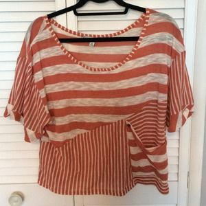 Orange and white loose fitted top