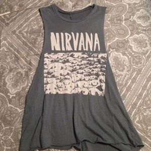 Blue/Grey Nirvana tank from Brandy Melville