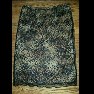 Leopard Pencil Skirt