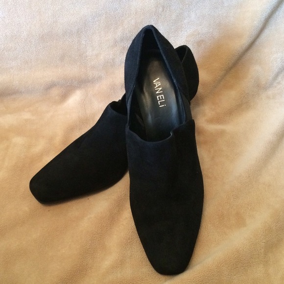 Vaneli black suede booties size 10N