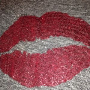 Loose fitting sparkle smooch sweater
