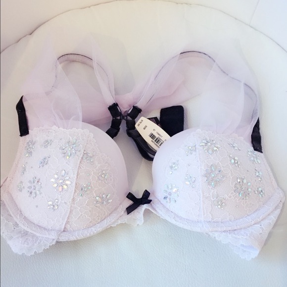 Victoria's secret push up pink lace 32B bra