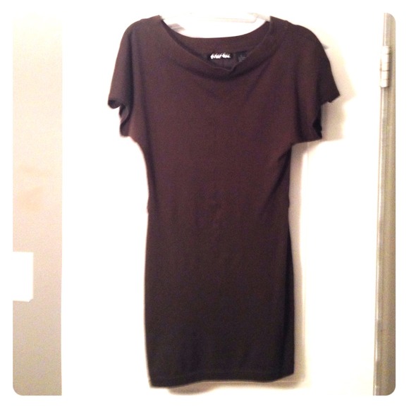 Olive green sweater dress