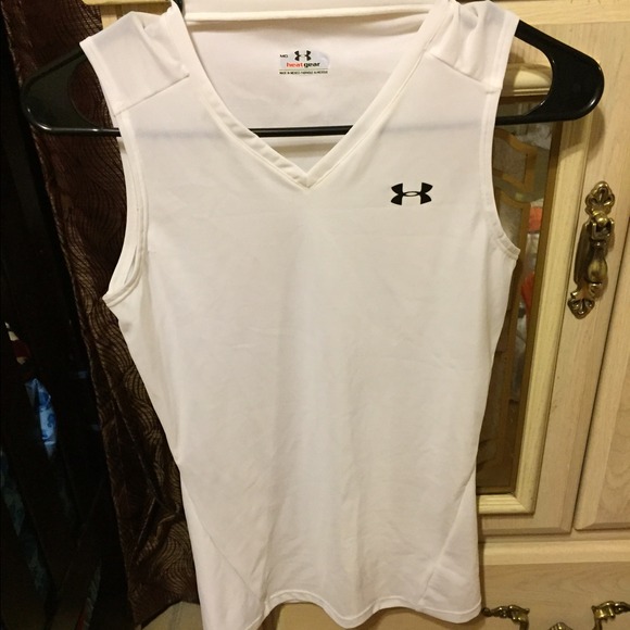 White under armour tank.